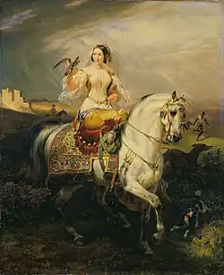Een Algerijnse dame met valk, 1839