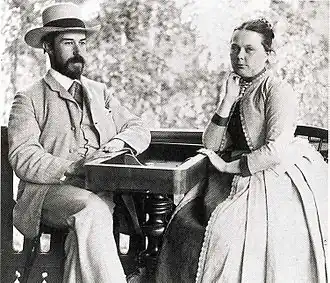 Anders Donner (links) in 1889