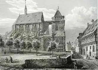 De Andreaskerk in 1850.