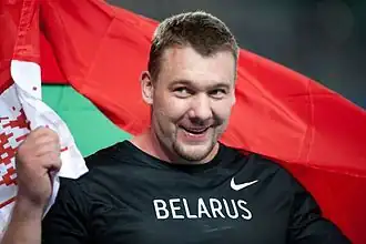 Andrej Michnevitsj tijdens de WK in 2011 te Daegu.