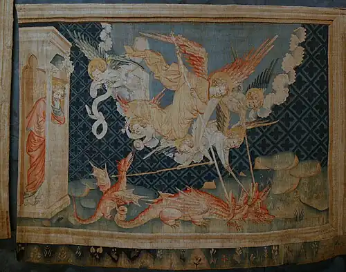 Een van de 84 taferelen: De aartsengel Michaël overwint de draak