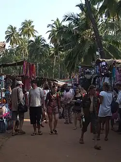 Kledingmarkt in Anjuna (Goa)