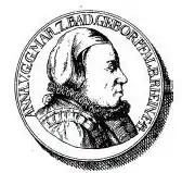 Kopermunt met de beeltenis van Anna van Palts-Veldenz als regentes van Baden-Durlach.