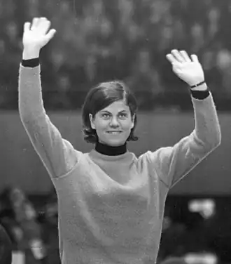 Ans Schut op de Olympische Winterspelen te Grenoble (1968)