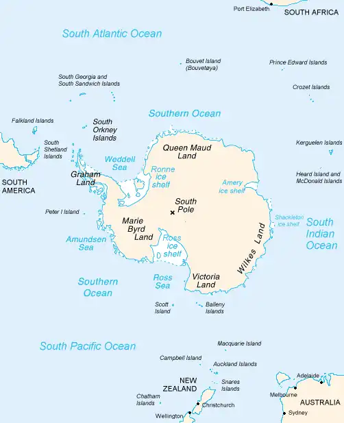 Antarctica en omringende eilanden