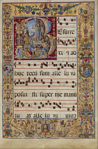 Pagina uit het Graduale Ms. Ludwig VI 3, in het Paul J. Getty museum