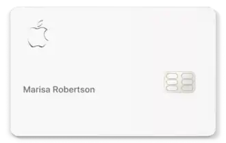 Voorbeeld van een fysieke Apple Card