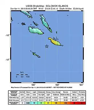 Epicentrum van de aardbeving