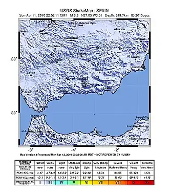 Epicentrum van de aardbeving