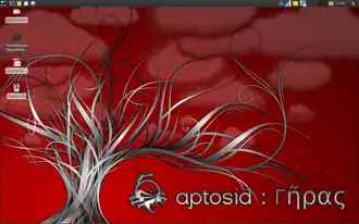 Een schermafdruk van aptosid 2011-01 („Γῆρας“),