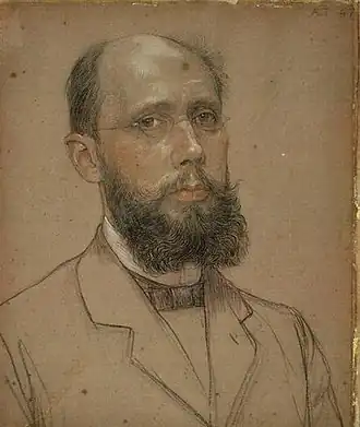 Krijtportret van Samuel Muller Fz. door Jan Veth (1895)