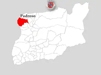 Kaart van Padroso