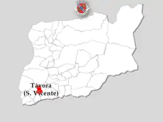 Kaart van São Vicente de Távora