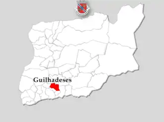 Kaart van Guilhadeses