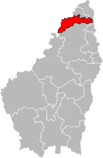 Locatie van het kanton