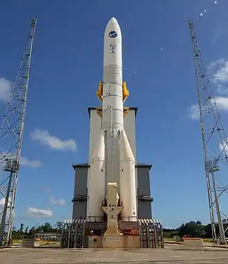Ariane 6 op het lanceerplatform