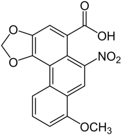 Structuurformule van aristolochiazuur I