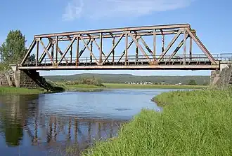 Oude spoorbrug over de rivier Armasjoki