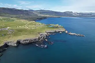 Uitzicht op Arnarstapi