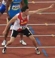 Arnaud Gislain tijdens de Olympische Spelen van 2008 in Peking.