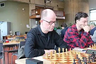 Bezemer tijdens het Amsterdam Chess Open 2023