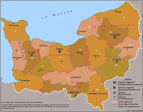 Arrondissementen van Normandië
