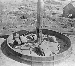 Een arrastra voor het malen van kwarts