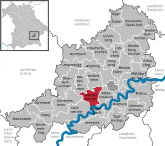 Kaart van Aschau am Inn