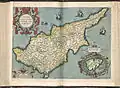 Cypri insvlae nova descript. 1573, Ioannes à Deutecum f[ecit] uit de Atlas Ortelius van Abraham Ortelius.