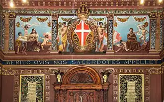 Aula Magna universiteit van Macerata (wapenschild Huis Savoye)