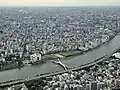 Skytree Tokyo, uitzicht vanaf het tweede observatieplatform (450m)