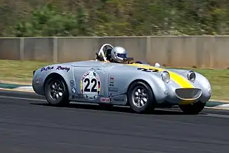 Een Austin-Healey Sprite, tijdens de Walter Mitty Challenge in 2007.