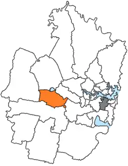 Locatie van City of Fairfield in Sydney