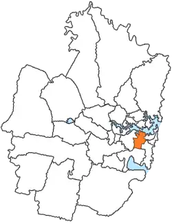 Ligging van de City of Sydney