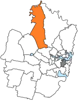 Locatie van The Hills Shire in Sydney