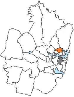 Ligging van City of Willoughby in Sydney