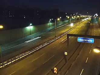 Bundesautobahn 103 bij afrit Saarstraße.