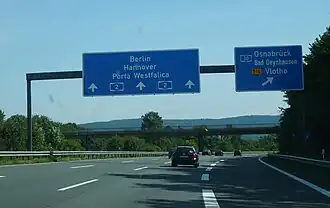 Op het Autobahnknooppunt Bad Oeynhausen