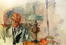 Zelfportret, geschilderd tijdens zijn ballingschap in Roemenië, 1940