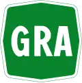 Alternatief logo van de A90 met de letters GRA (Grande Raccordo Anulare)