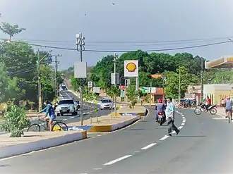De hoofdweg BR-343 in Capitão de Campos