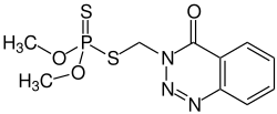 Structuurformule van azinfos-methyl