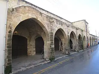 De winkels aan de buitenkant