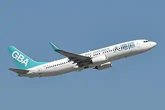 Een Boeing 737-800 van Greater Bay Airlines