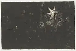 Driekoningen: een nachtstuk, Rembrand, tussen 1649 en 1653 (Rijksmuseum en een andere versie in het Saint Louis Art Museum