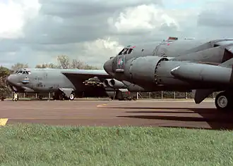 Twee B-52 Stratofortress-bommenwerpers op RAF Fairford