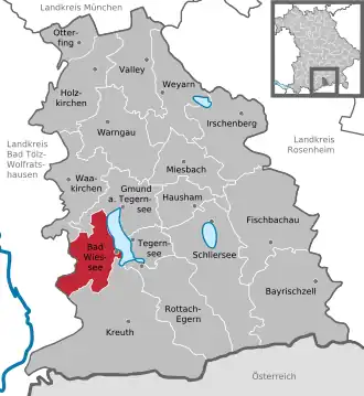 Kaart van Bad Wiessee
