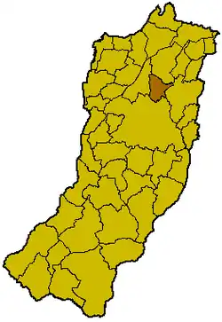 Locatie van Bagnolo in Piano in Reggio Emilia (RE)