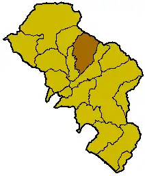 Locatie van Bagnone in Massa-Carrara (MS)