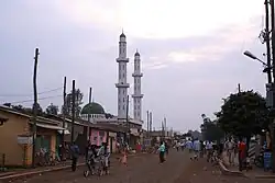 Weg naar de moskee van Bahir Dar